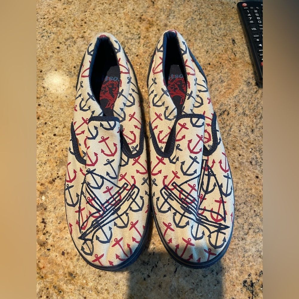 Kitson anchor slip ons - never worn.